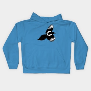 Magpie in flight Kids Hoodie